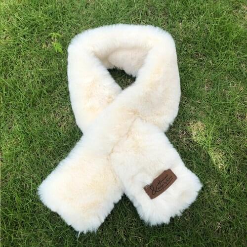 Sale Autumn Winter Fur Fur Collar Scarf Women Keep Warm Thickening Fur Colorful Cross Winter Scarf