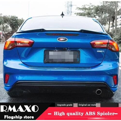 For Focus Spoiler 2019-2020 FORD Focus TF High Quality Spoiler ABS Material Car Rear Wing Primer Color Rear Spoiler