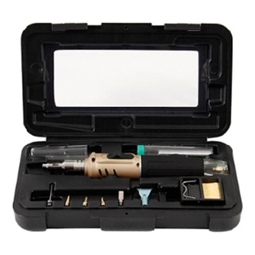 10-In-1 Gas Soldering Iron Case Set Multifunction HS-1115K Butane Lighter Spray Set Welding Equipment Dropshipping