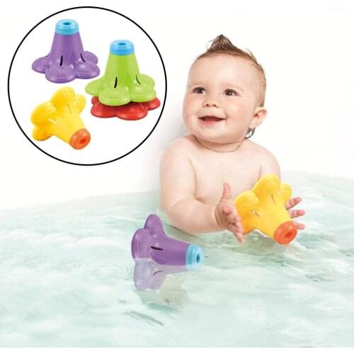 4 Pieces Nesting Stacking Cups Flower Style for Babies 12 Months Bathtub, Swimming Pool, Beach Game