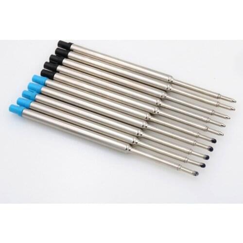 5pc blue or 5pc black OFFICE new metal GIFT M ballpoint Pen refills