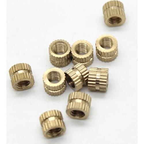 50pcs M4*4/5/6/8/10-6.3mm Injection nut copper insert knurled nut copper knurling tool