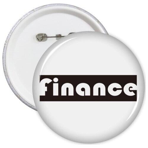 Course And Major Finance Black Round Pins Badge Button Clothing Decoration Gift 5pcs