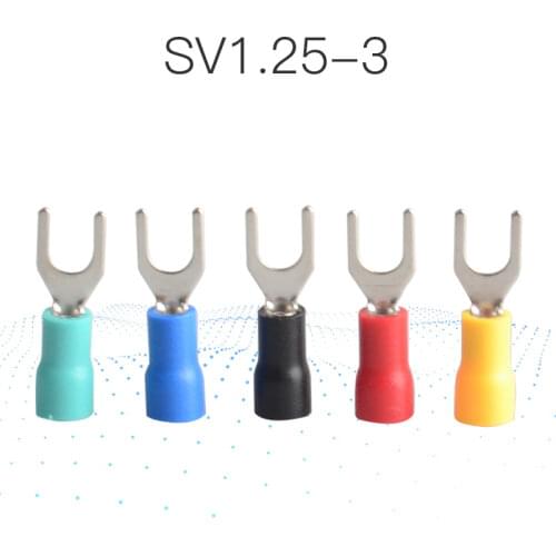 SV1.25-3 Furcate Terminal Cable Wire Connector Insulated Wiring Terminals electrical Lug crimp terminal