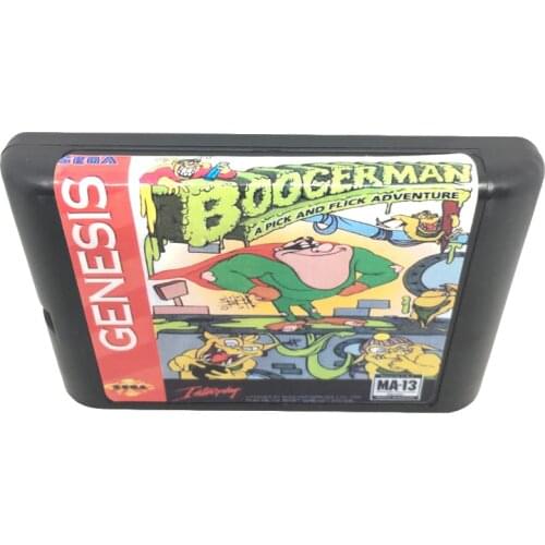Boogerman A Pick And Flick Adventure for 16 bit Game Card Game Cartridge for Sega Mega Drive / Genesis System EUR/USA Shell