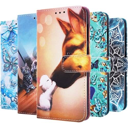 Cute Cat Leather Flip Cover For Samsung Galaxy A12 A32 A42 A52 A72 A02S S8 S9 S10e Plus S20 FE S21 Ultra A21S A30S Wallet Case