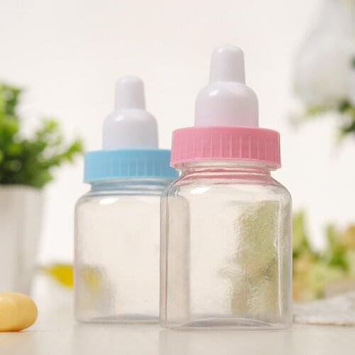 Creative Milk bottle Candy Filled Sugar Toy Candy Box Food Grade Plastic Transparent Gift Box Package birthday