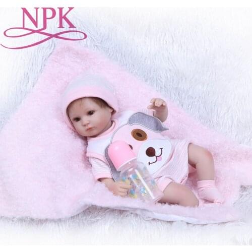 NPK Reborn Baby Doll Realistic Soft silicone Reborn Babies Girl 40cm Adorable Bebe Kids Brinquedos boneca Toys for Girl