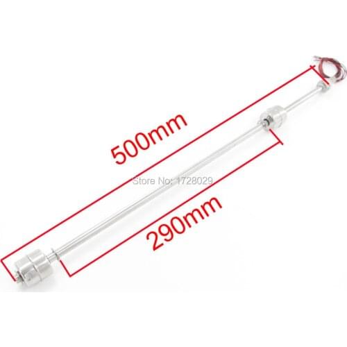 Customized 500mm Stainless Steel Single Ball Floating Switch Water Level Sensor
