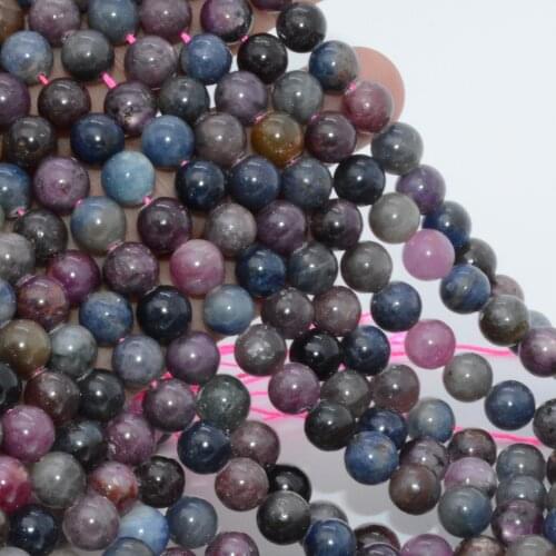 Natural Ruby and Sapphire Loose Round Beads 6mm / 8mm