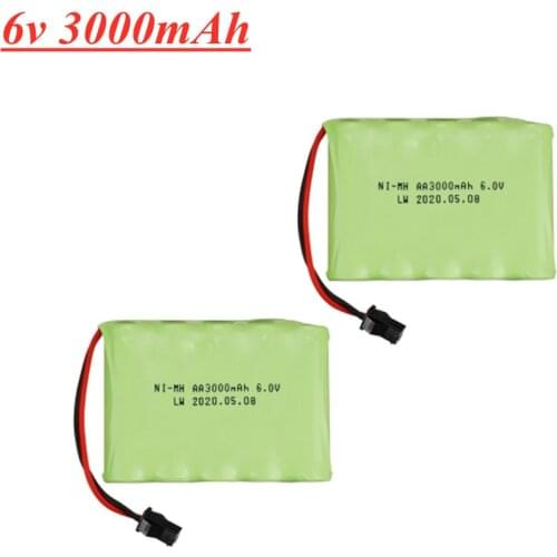 6V 3000mah NiMH Battery For Rc toys Cars Boats Guns Model parts AA NI-MH 2400mAh 6v Rechargeable Battery Pack 1pcs to10pcs