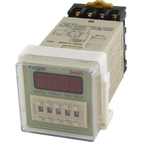 DH48S-1Z AC 380V 36V on-delay SPDT time relay with socket delay timer with base