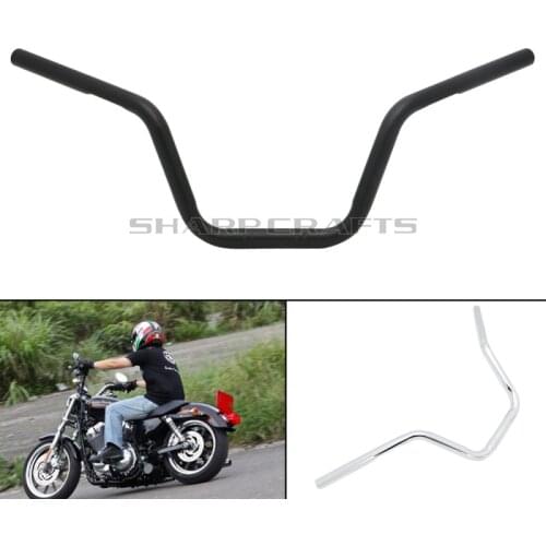 1" Mid-high Drag Bar Handlebar Handle Dimpled For Harley Sportster XL883 XL1200 X48 Dany Softail Fat Bob Boy FLST FXST