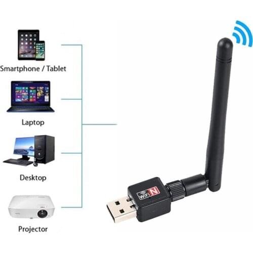 Network Card Mini USB WiFi Adapter Card 150 Mbps 2dBi WiFi WiFi adapter Receiver PC 2.4G Ethernet USB WiFi Dongle WiFi Ante X0W4