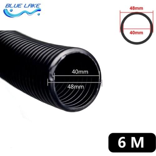 Industrial vacuum cleaner hose, 6M long, inner 40mm outer 48mm,EVA threaded pipe,water absorption machine, vacuum cleaner parts