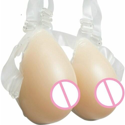 Women Udder Butt Enhancer 1000g Silicone Breast Forms with Shoulder Straps for Crossdressing Drag Queen and Transsexual