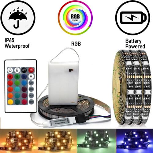 Led Light Strip 5050/2835 Remote Control Battery Power TV/PC Backlight Flexible Diode Light Tape Waterproof Led Light for Room