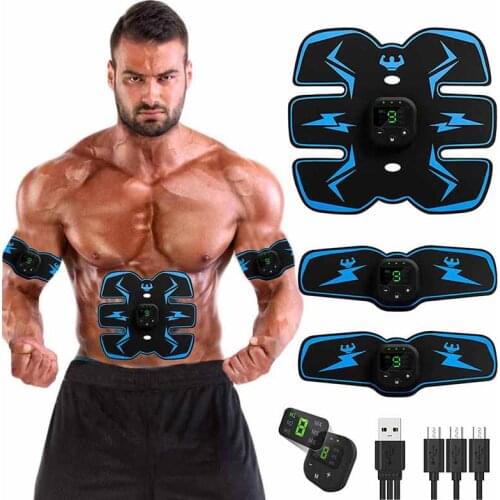 EMS Abdominal Muscle Stimulator Abs Trainer USB Body Leg Arm Belly Exercise Workout Slimming Home Gym Fitness Equipment Unisex