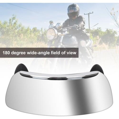 Motorcycle Rear View Mirror Windscreen 180 Degree Wide Angle Safety Full Rearview HD Mirror Windshield Bike Scooter Accessories