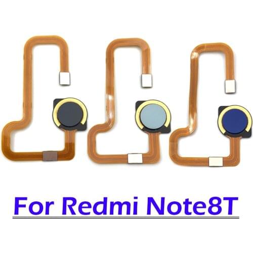 10Pcs, Fingerprint Scanner For Xiaomi Redmi Note 8T ID Home Button Fingerprint Menu Return Key Recognition Sensor Flex Cable