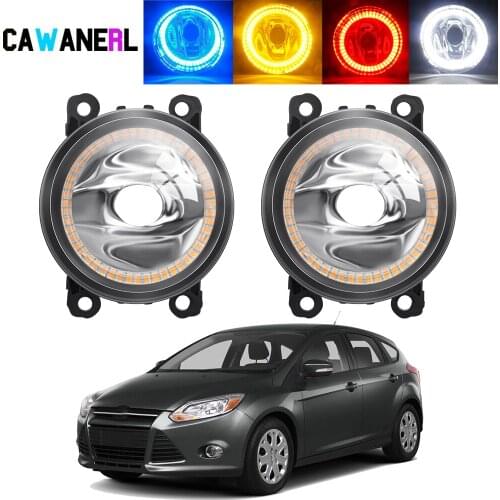 2 X Car Fog Light Assembly Halo Ring Angel Eye Daytime Running Lamp DRL 12V For Ford Focus Mk2 Mk3 2004-2015