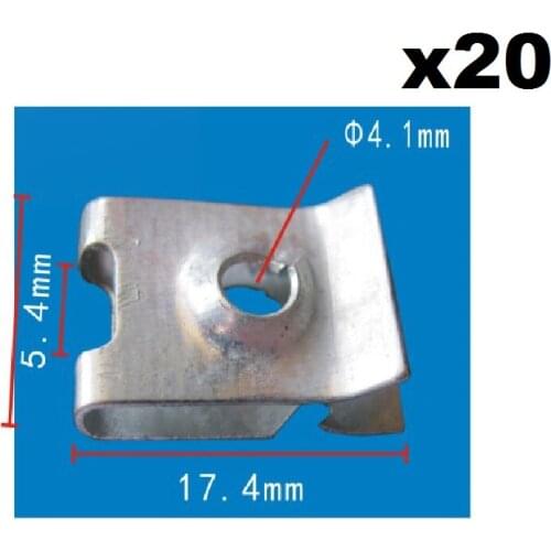 20x For Honda Mudguard steel clip / Nut Fairing Screw Clip