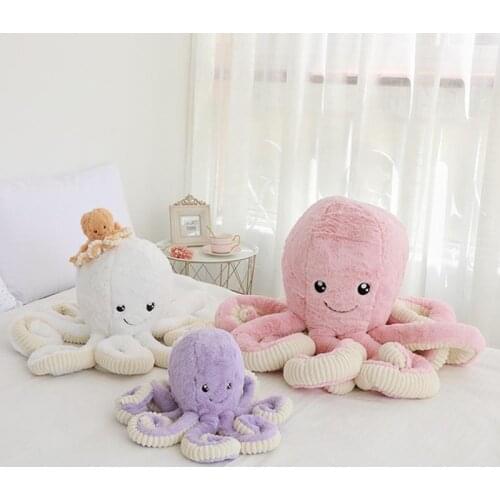 40cm 60cm 80cm Cute Octopus Plush Toy Octopus Whale Dolls & Stuffed Toys Plush Sea Animal Toys For Children Xmas Gift