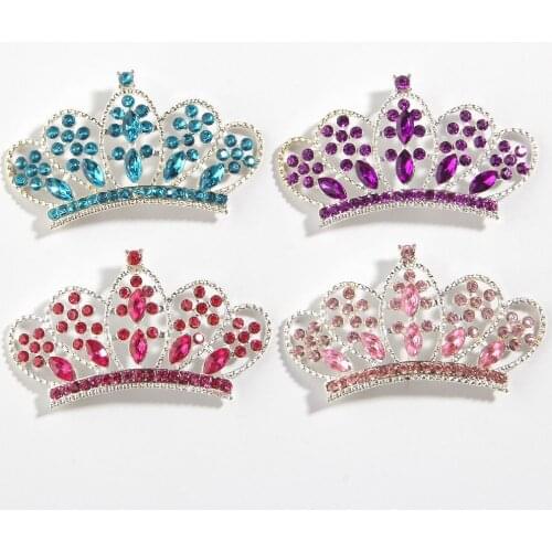 50PCS 33*56MM Big Crystal Alloy Rhinestone Buttons Embellishment For Wedding Decoration Flatback Crown for Hair Accessories