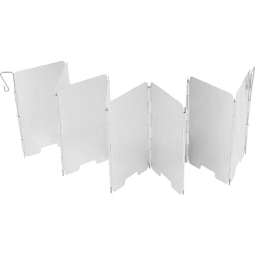 9 Plates Strong Wind Shield Deflector Folding Windscreen Burner Barbecue Camping Outdoor Protection Picnic Furnace Stove Gu A1W7