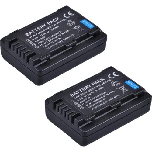 Battery Pack for Panasonic VW-VBY100, VWVBY100E, VW-VBY100E-K Rechargeable Lithium-ion