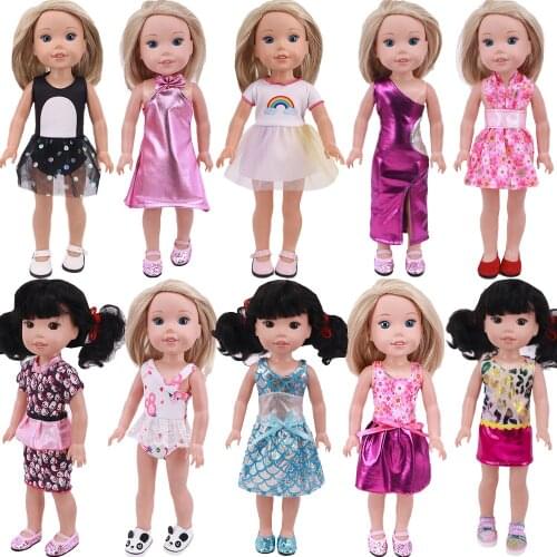 15 Styles Doll Clothes Dress For 14Inch Wellie Wisher&32-34Cm Paola Reina Doll Accessories Swimsuit Dress Furniture Casual Wear