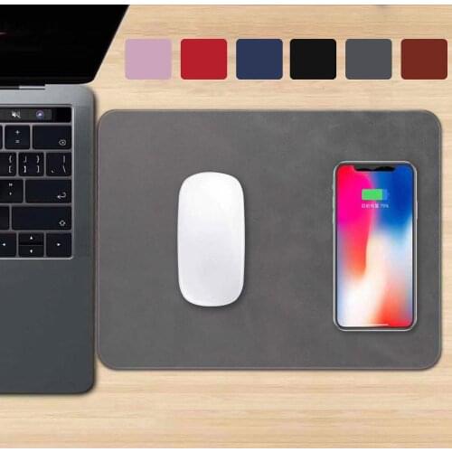 2 in 1 QI Wireless Desktop Fast Charging Mouse Pad Charger Mat For iPhone X 8 Plus Samsung S9 Plus Note 8 S8 S6 edge