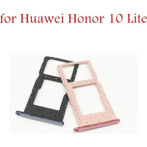 For Huawei Honor 10 Lite Card Tray Holder Micro SIM Nano SIM SD Card Card Slot Adapter Holder Repair Spare Parts
