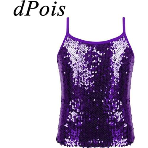 Kids Girls Glitter Ballet Dance Tank Crop Tops Sportswear Underwear Vest Top Children Contemporary Ballerina Undershirt Camisole