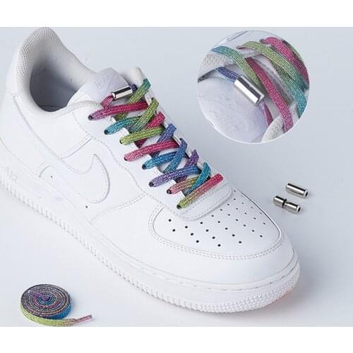 2020 New Elastic Locking No Tie Shoelace Quick Women Men Sneakers Shoelaces Flats Locking Shoe laces Kids Adult Shoe lace String