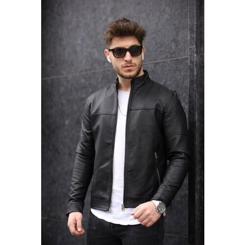Fba_Shop Men's Faux Leather Jackets