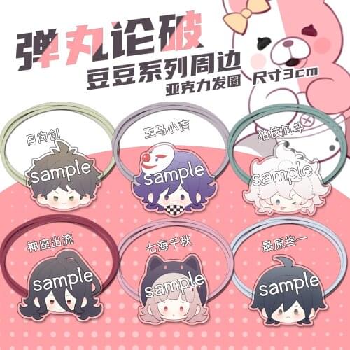 Game Danganronpa: Trigger Happy Havoc Kokichi Oma Nagito Komaeda Acrylic Cute Head Rope Headwear Cosplay Accessories Hair Ring