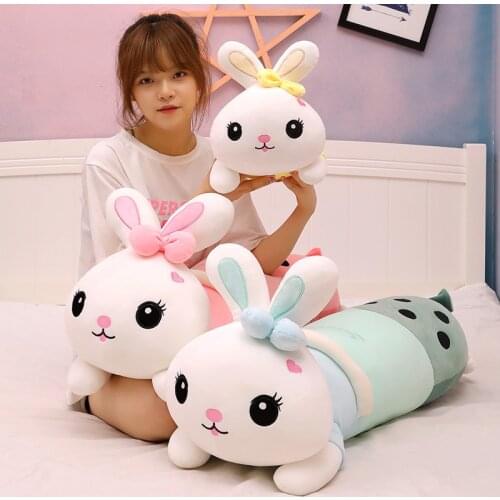 Creative Milk Tea Cup Rabbit Plush Stuffed Soft Toys Sleeping Pillow Animals Children Girlfriend Birthday Gift Kawaii Room Decor