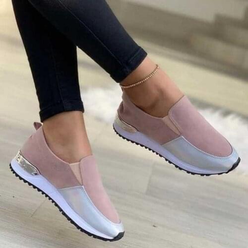 Womens Summer Sneakers Slip on Flat Shoes Womens Casual Loafers Walking Shoes Female Outdoor Mesh Soft Bottom Sports Shoes