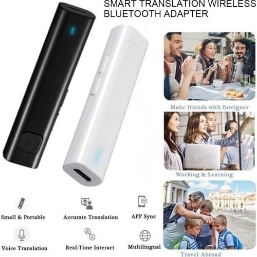 1Pc Voice Instant Portable Multi-Language Bluetooth Audio Translator Earphone