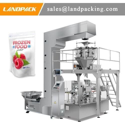 Multifunction Stand-Up With Zipper Pouch Packing Machine For Frozen Fruit Frozen Food Frozen Berry