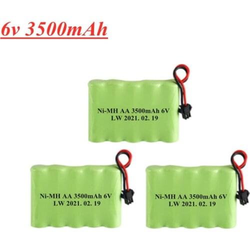 6v 3500mAh Ni-MH Battery For Rc toys Cars Tanks Robots Gun NiMH AA 6v 3000mah Batteries Pack For Rc Boat 1pcs to 5pcs