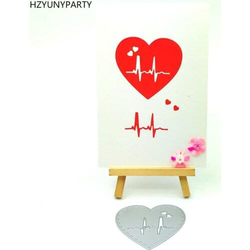 New love heartbeat metal die cutting dies scrapbooking embossing folder suit for sizzix fustella big shot cutting machine