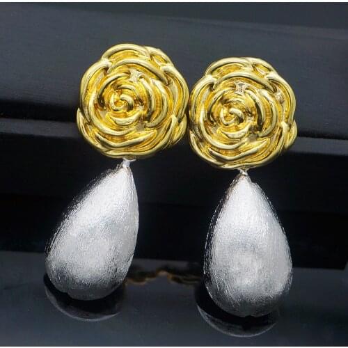 New Trendy Ball Drop Earrings Lady Gold Color Wedding Statement Earrings For Women Fashion Jewelry Drop Dangle Earrings