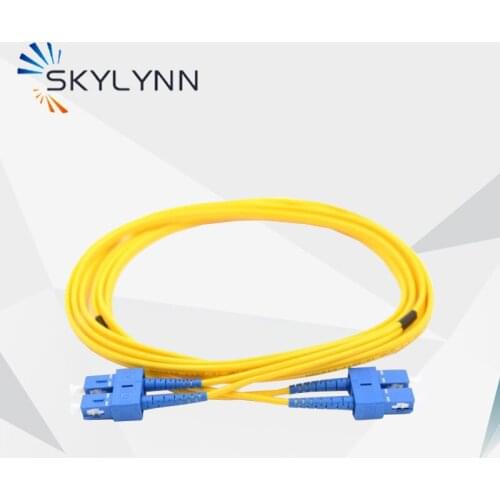 Skylynn fiber optic patch cord, 1M 2M 3M 5M 10M SC/UPC-SC/UPC Single Mode G652D Duplex 2.0mm Yellow LSZH fiber optic jumper