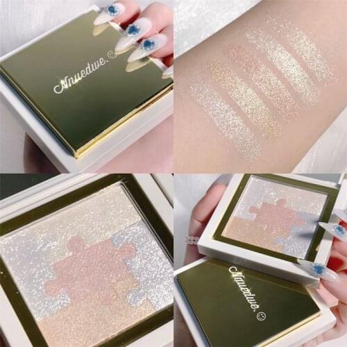 5 Colors Tide Color Puzzle Highlighter 3D Champagne Glitter High-gloss Trimming Face And Body Brighten Blush Cosmetics TSLM2