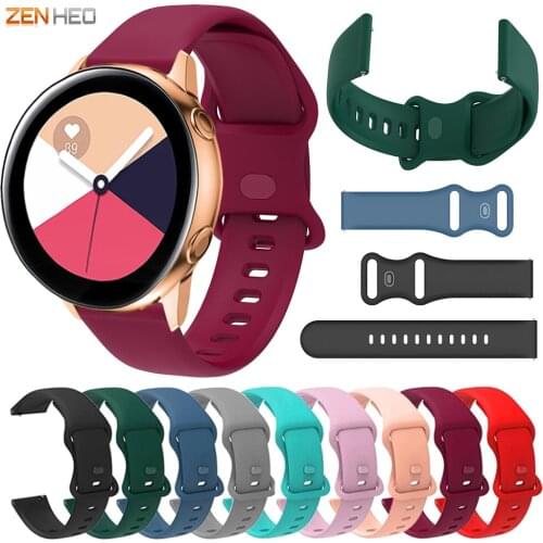20mm Watch Strap For Samsung Galaxy Watch Active/Active 2 40mm 44mm/Galaxy Watch 42mm Silicone Watchband For Samsung Gear Sport