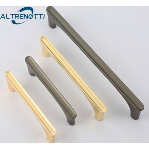 Cabinet Handle Simple Zinc Alloy Gold Black Modern Furniture Wardrobe Door Pull Kitchen Cupboard Drawer Room Metal Knob Hardware