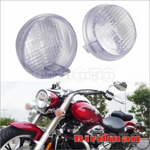 Cruiser Motorcycle 2.75" Turn Signal Light Cover Lens For Kawasaki Vulcan 1600 Classic Nomad Honda Interstate Stateline Shadow