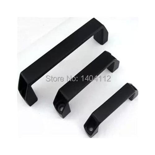 T Slot Plastic Door Handle for Aluminum Profile L=120mm Black Color